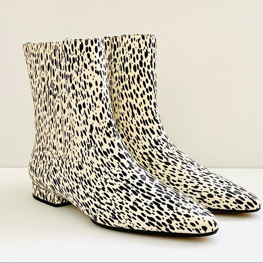 NWT: KENZO | K-line Soft 'leopard' Leather Mid Boots